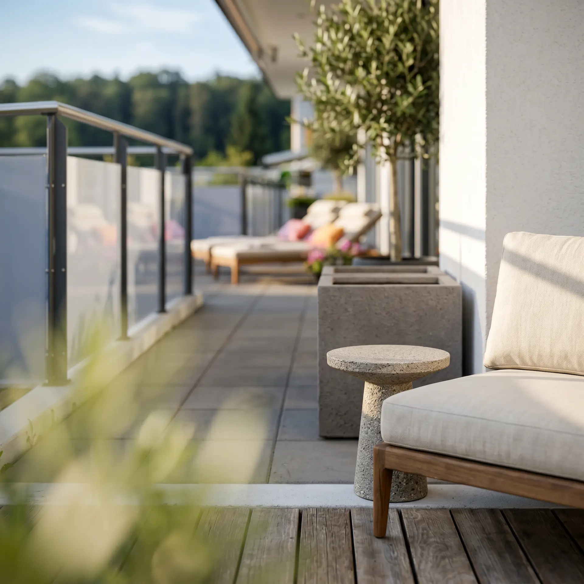 Fotorealistische 3D-Visualisierung eines modernen Neubauprojekts