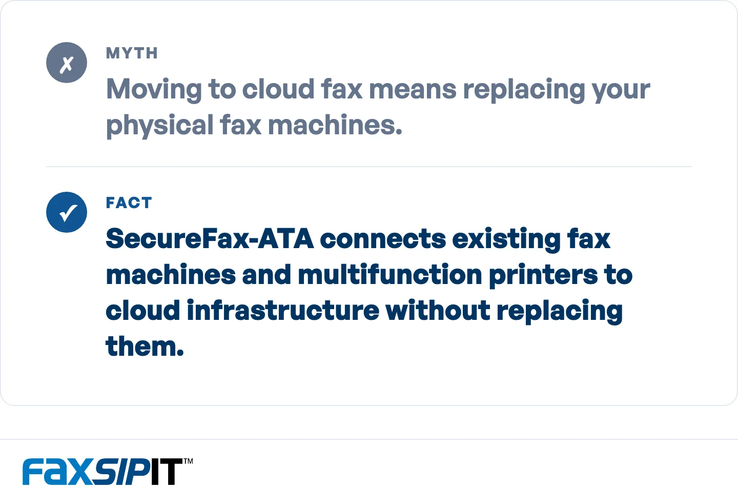 You can keep existing machines when migrating to cloud fax.