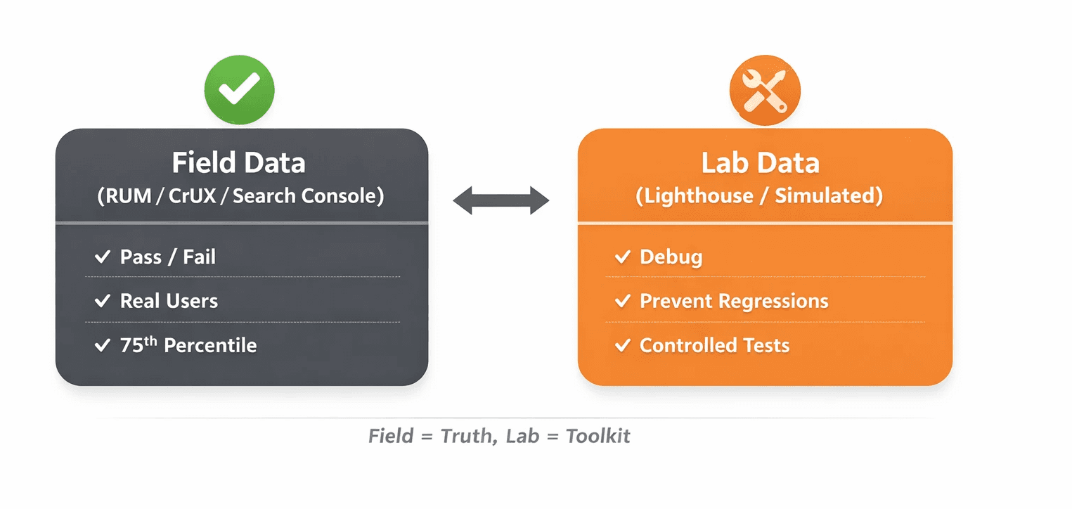 field data - lab data