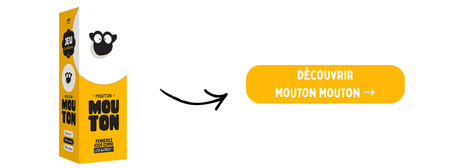 Mouton Mouton sur fond blanc et bouton d'achat