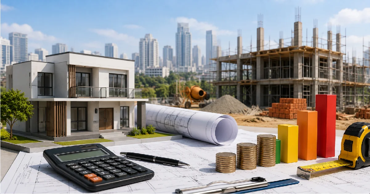 House Construction Cost Breakdown per Sq Ft. Bengaluru, 2026