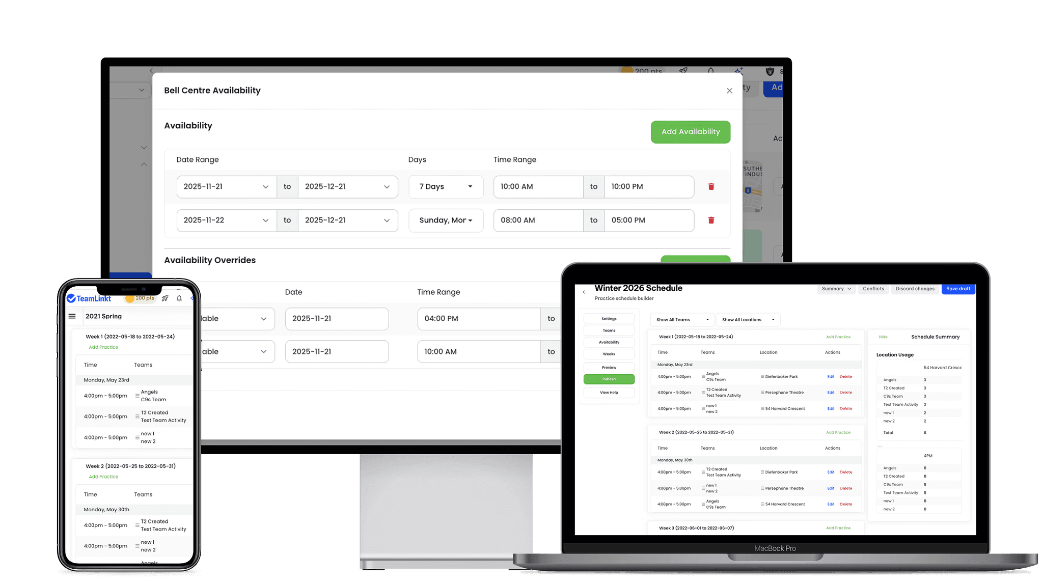 TeamLinkt's Scheduling Feature Hero Banner
