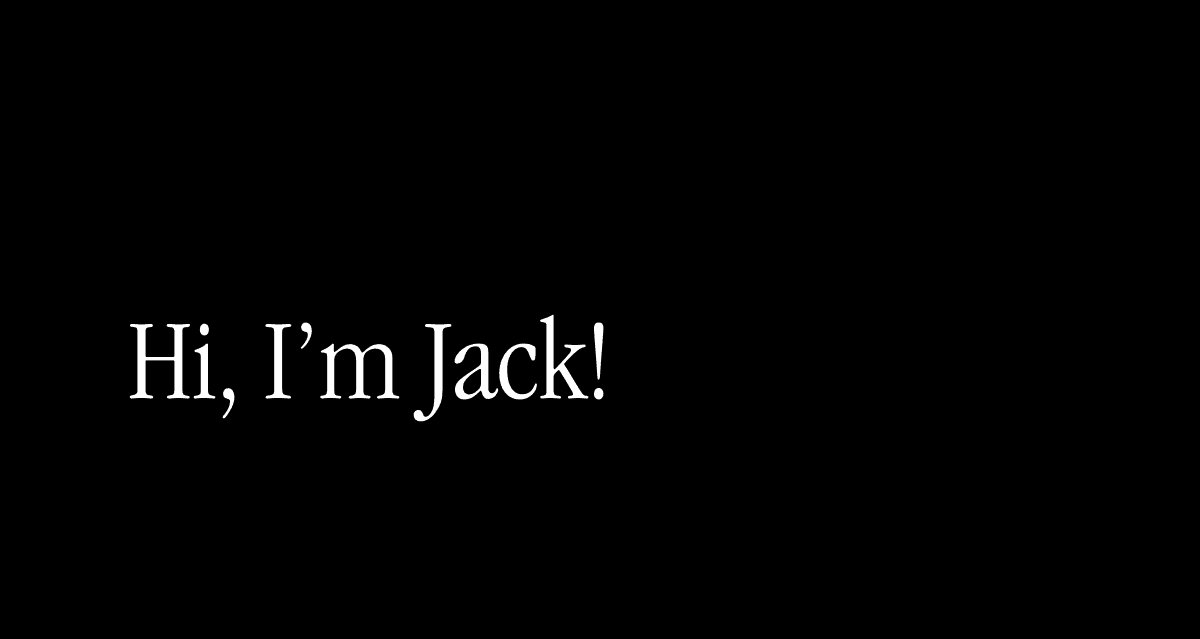 Jack Theobald website homepage built with Framer