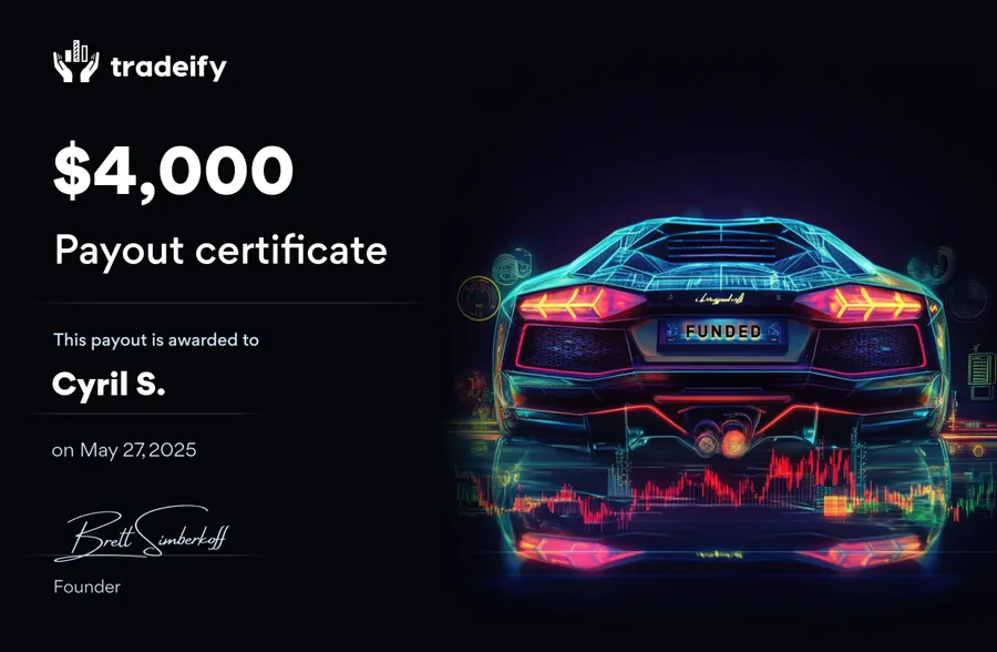 Preuve de payout Tradeify d'un membre LST