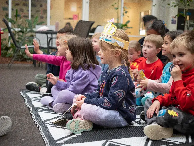 Children sitting together at Lyons Early Learning Centre
