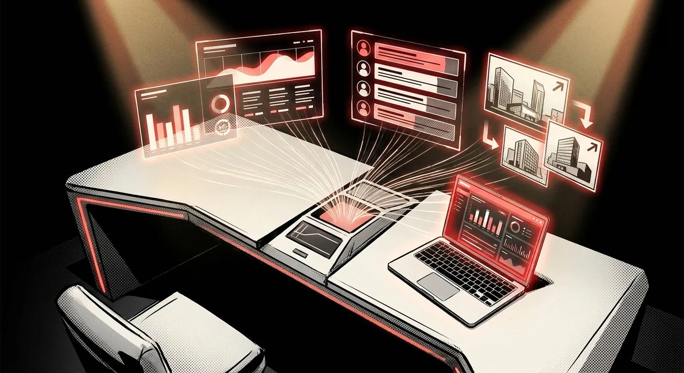 Futuristic digital marketing setup by RockN' Socials, a top Digital Marketing Agency.