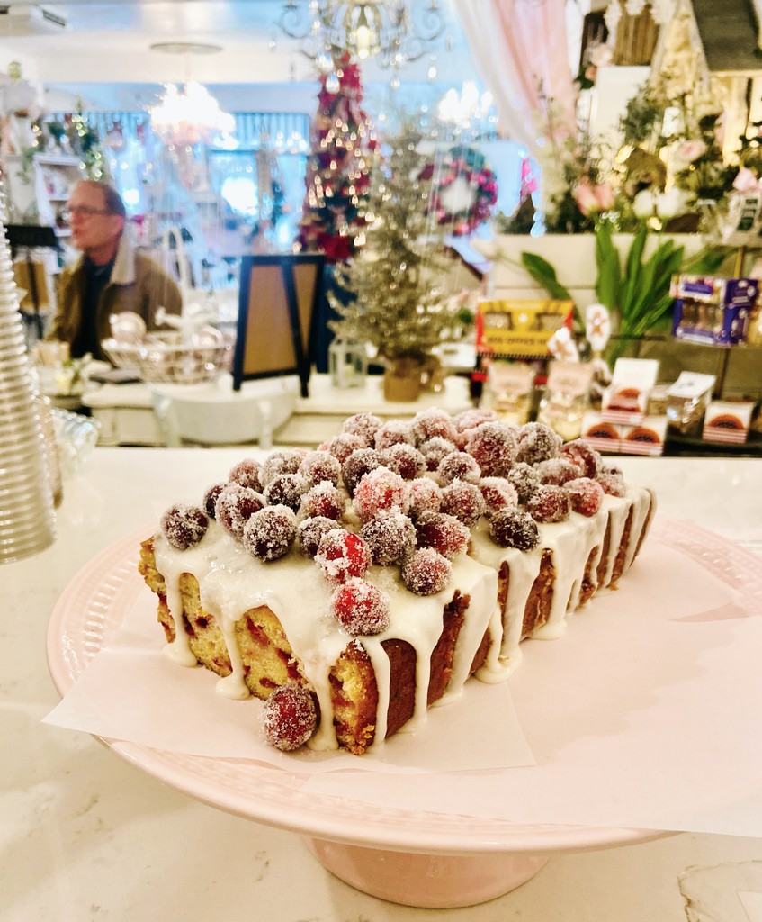 A glazed cranberry cake that looks incredible for christmas time