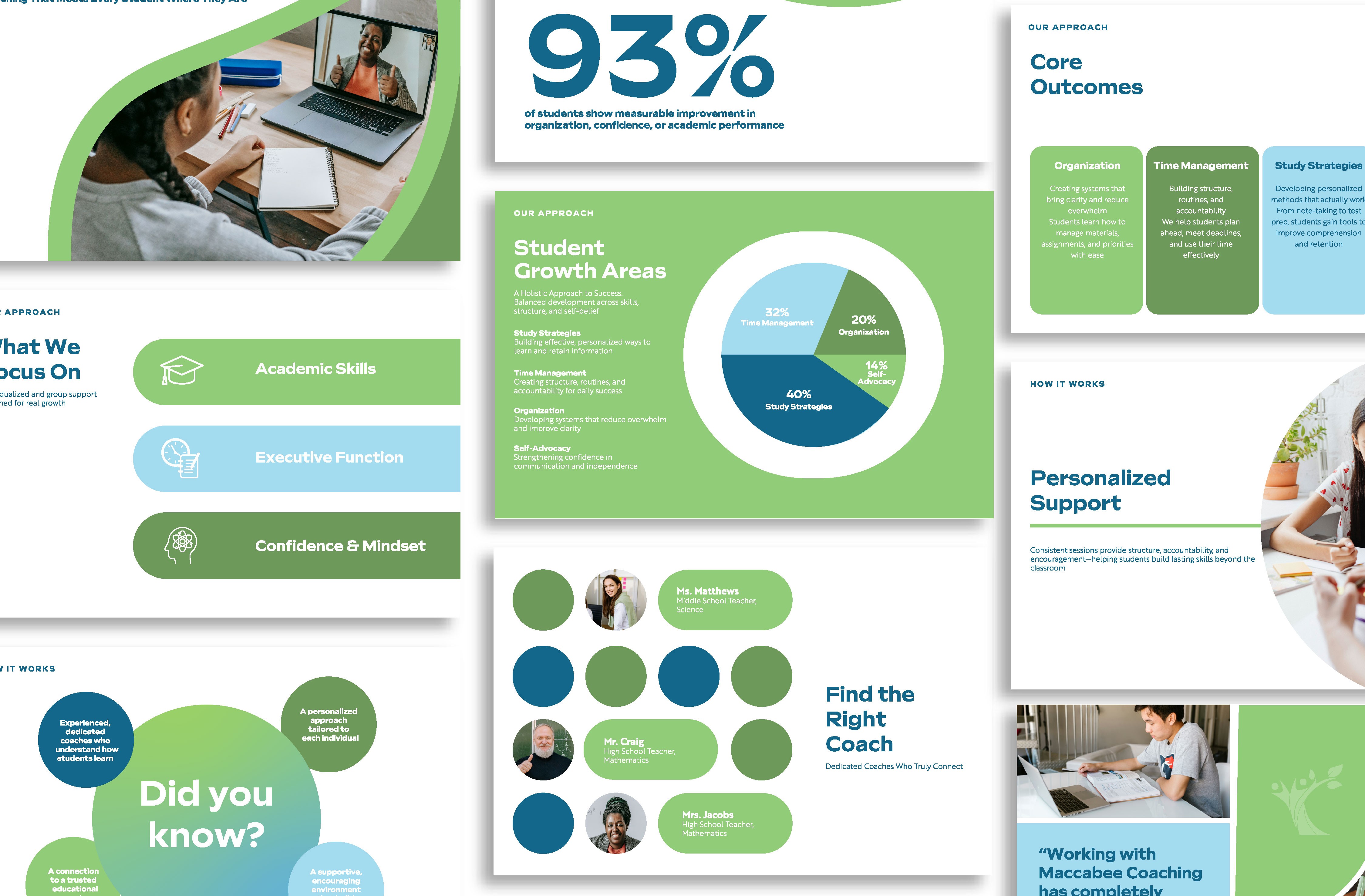 Social media templates for Maccabee Coaching