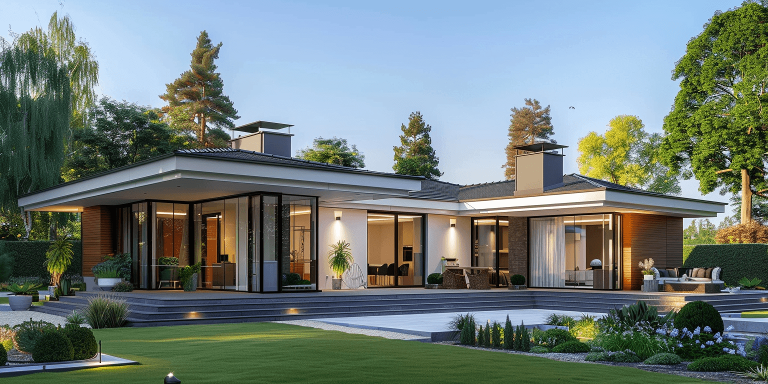 Luxury modern villa with a swimming pool