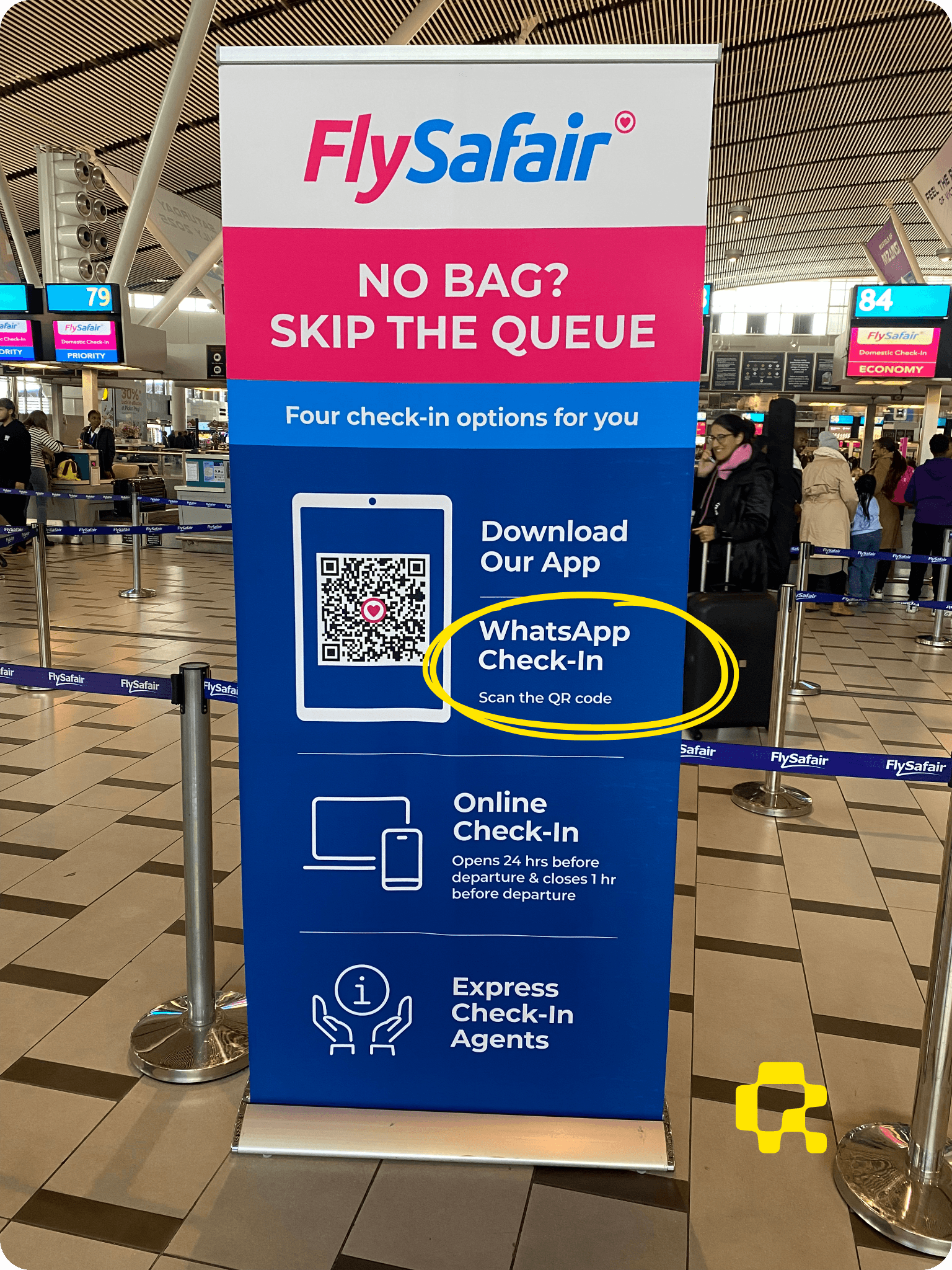 QR Code for whatsapp business | Flysafair | QR-Codes.com