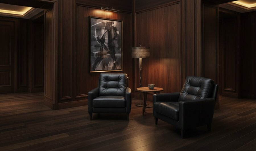 grey brown rustic living room