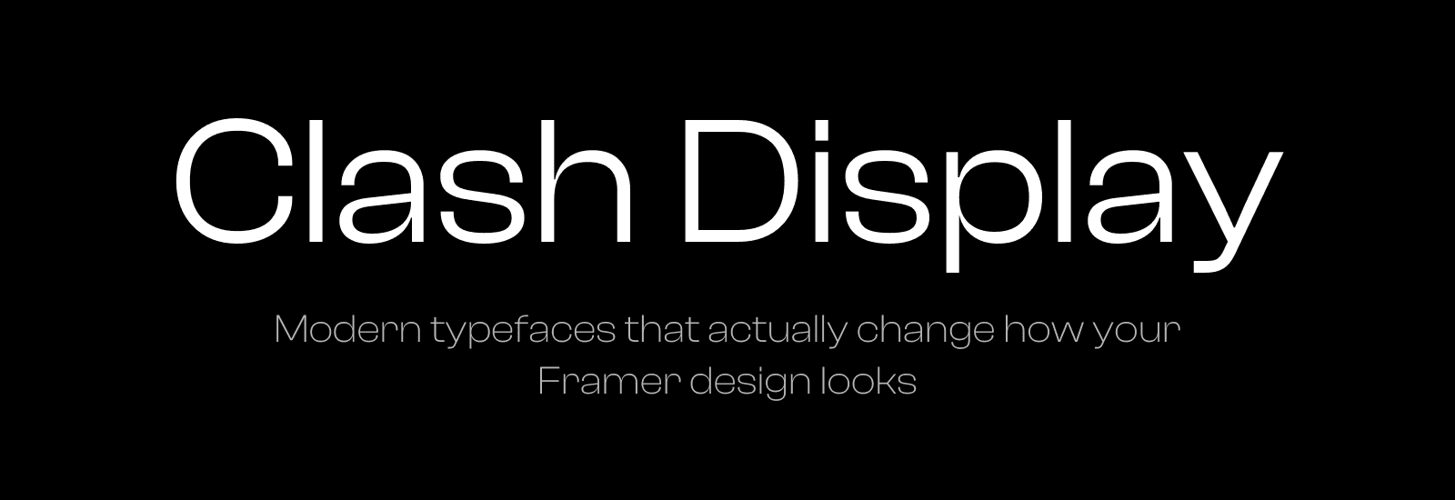 Clash Dispaly typeface example