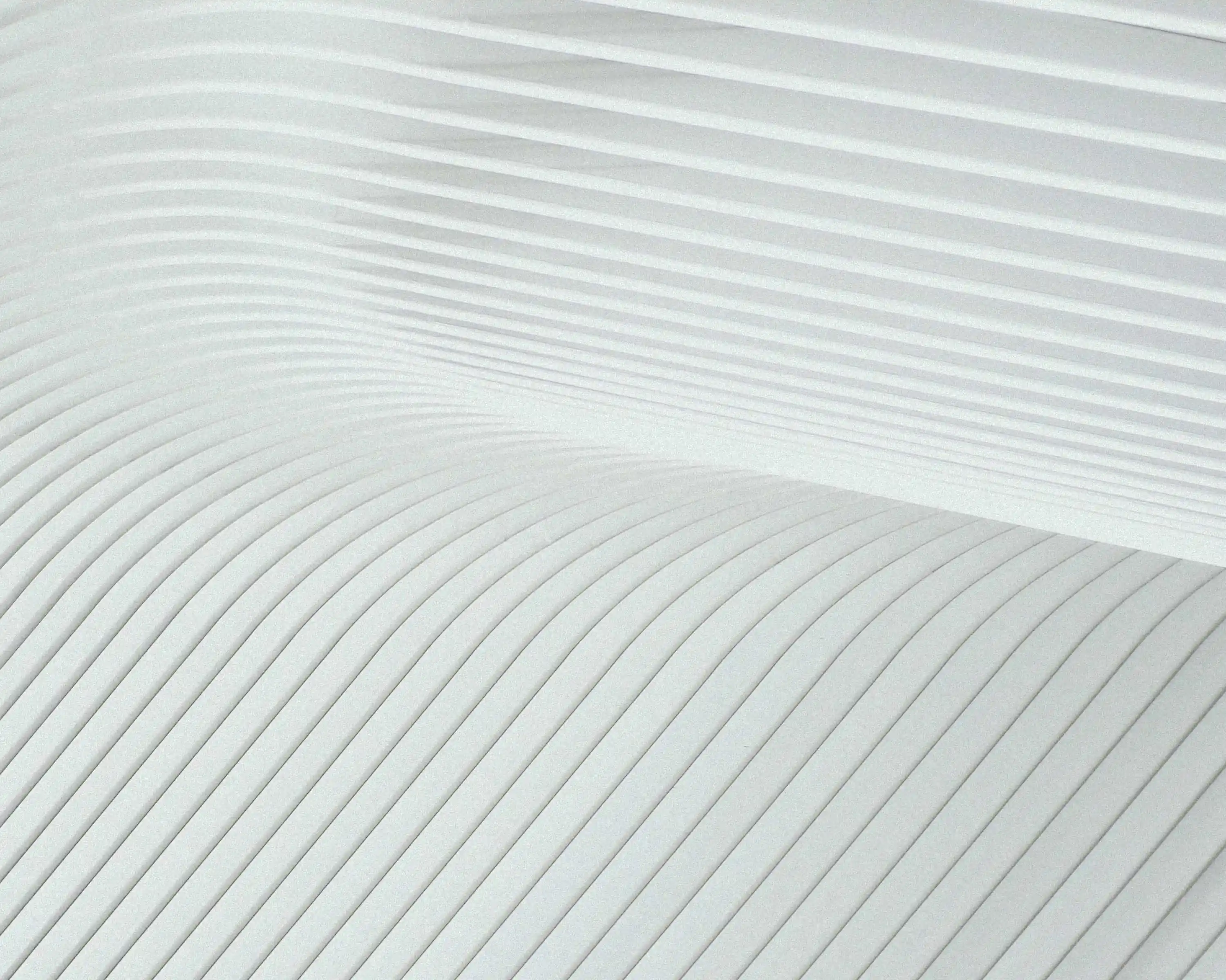 White ribbed structure with curving lines