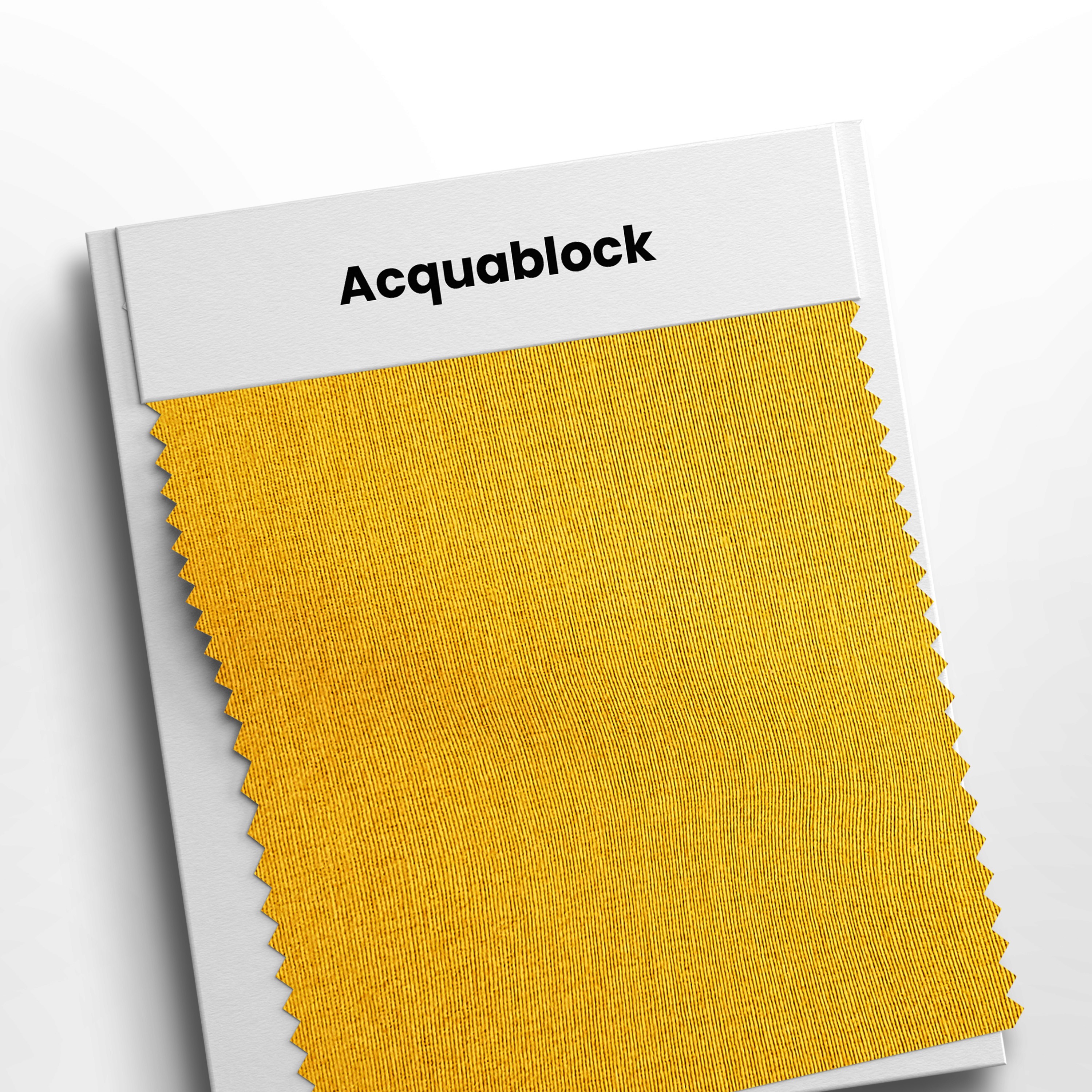 mostruário com tecido acquablock amarelo