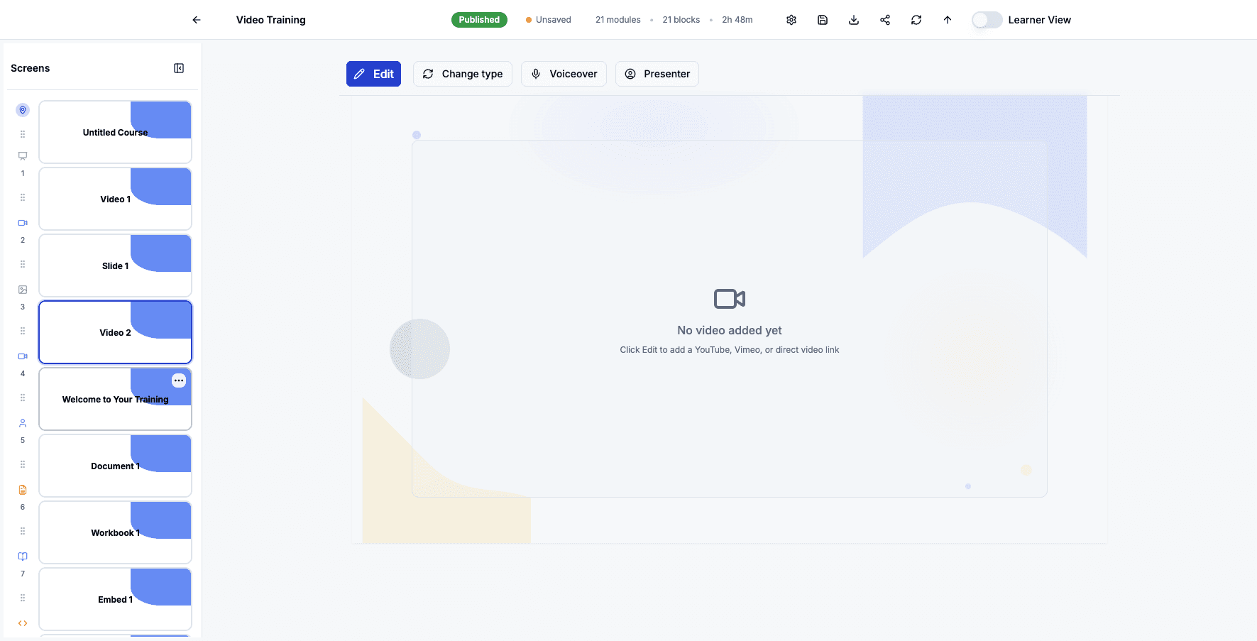 Click the Welcome to Your Training avatar screen to edit this AI presenter video.