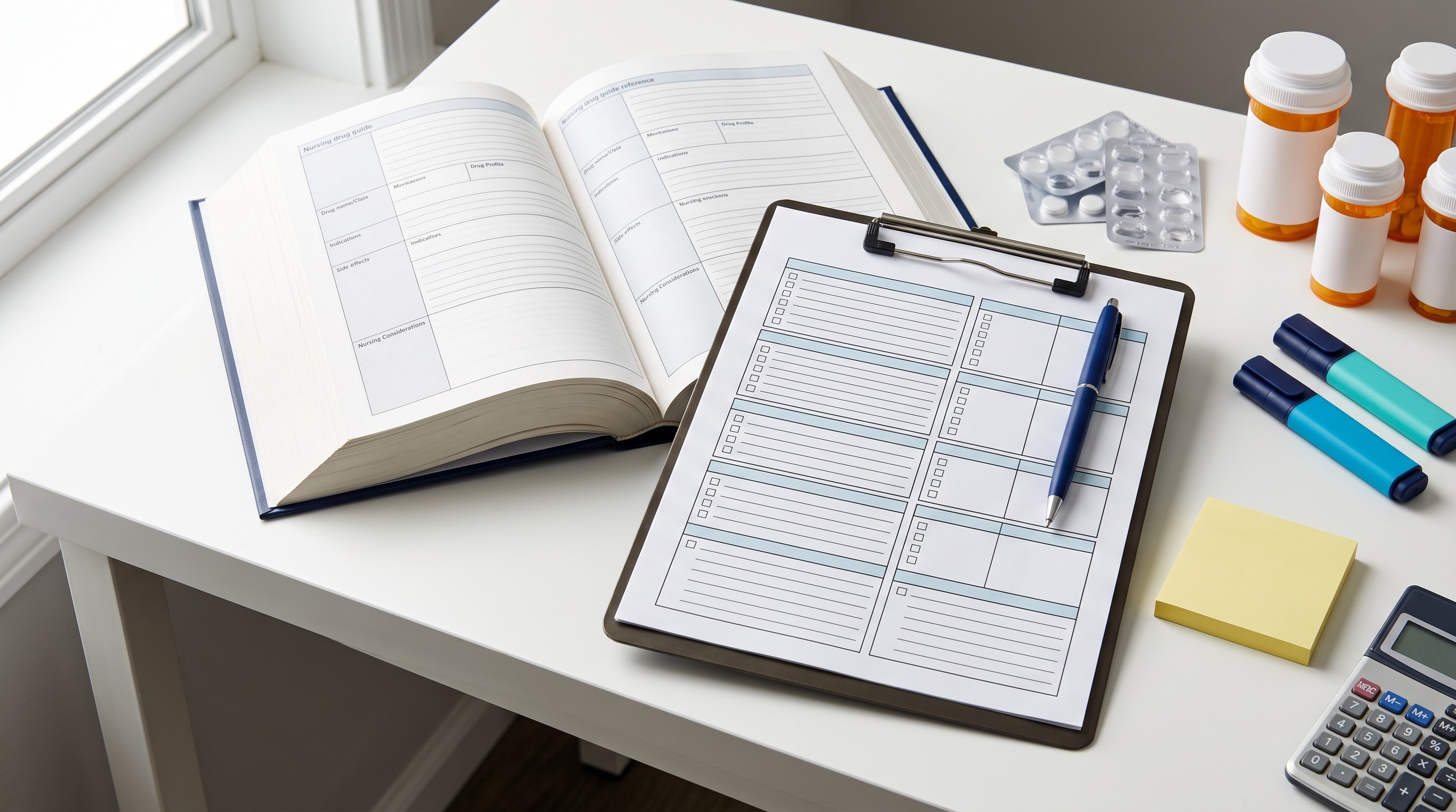 Nursing drug guide and pharmacology study checklist