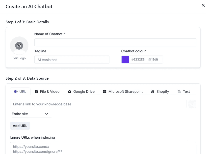 Wonderchat Create an AI Chatbot 2