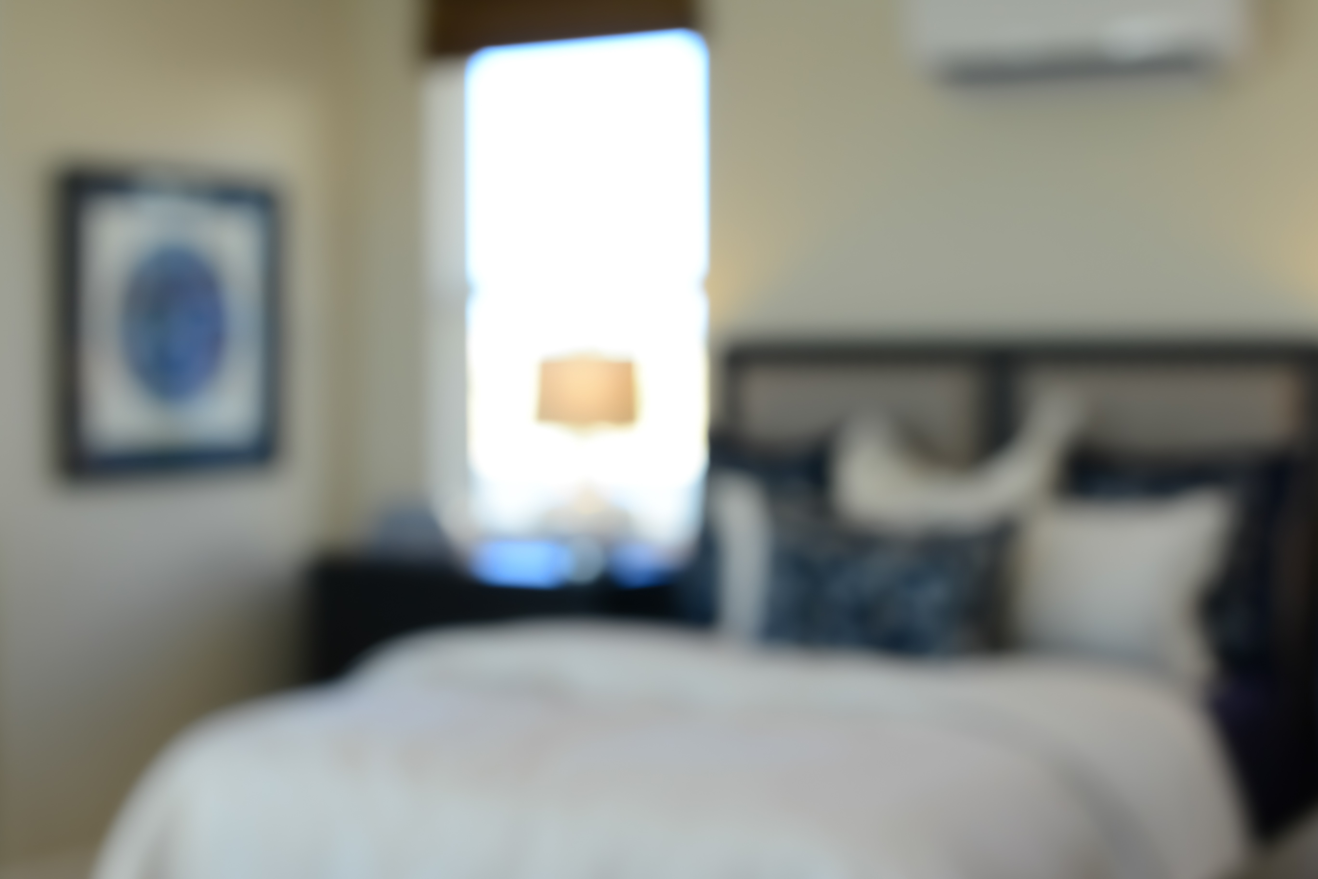 Blurred luxurious bedroom