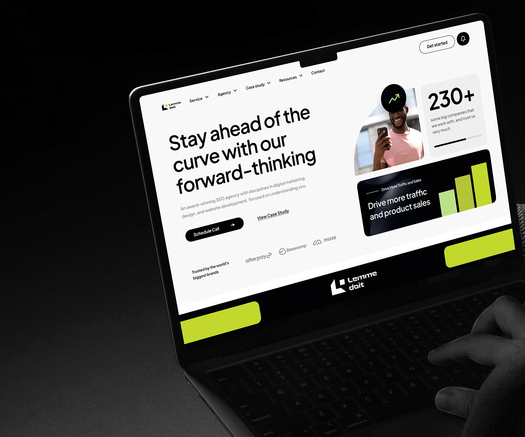 Lemmedoit logo preview laptop angle