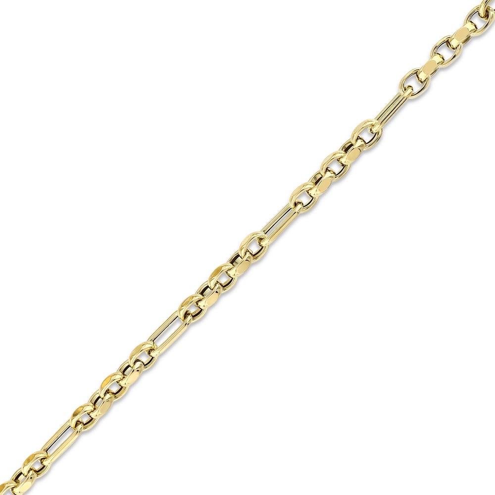 Assos Pırlanta 14 Ayar Altın Tasarım Zincir Bileklik 19 cm