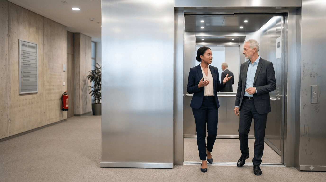 Elevator presentation in office