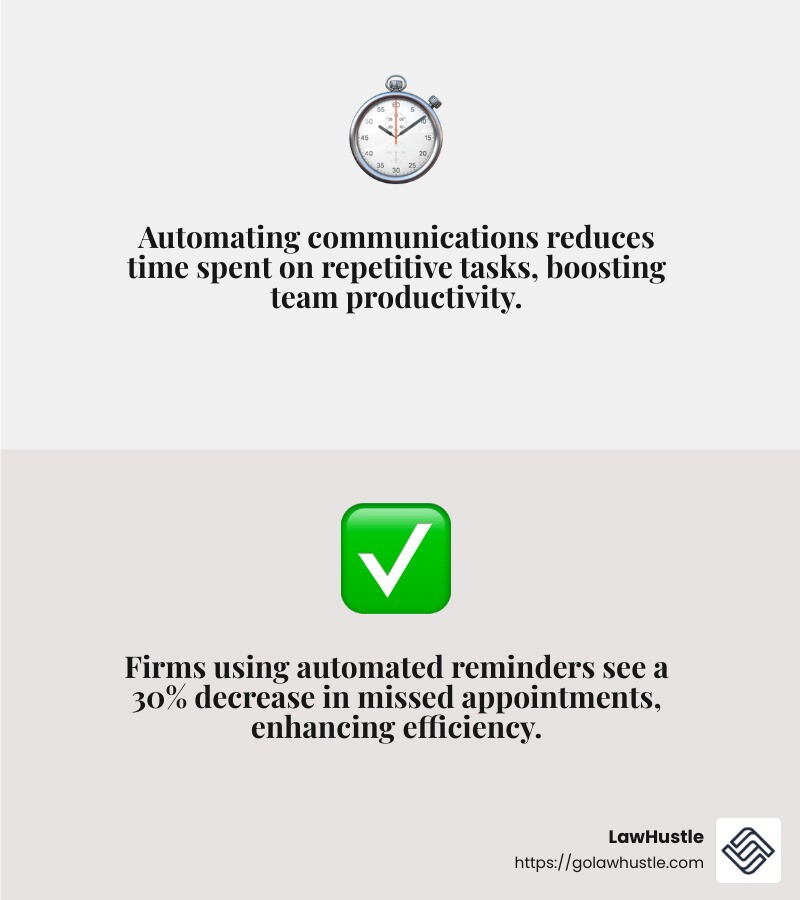 Efficiency and accuracy are key benefits of automation - automate client communications infographic 2_facts_emoji_grey