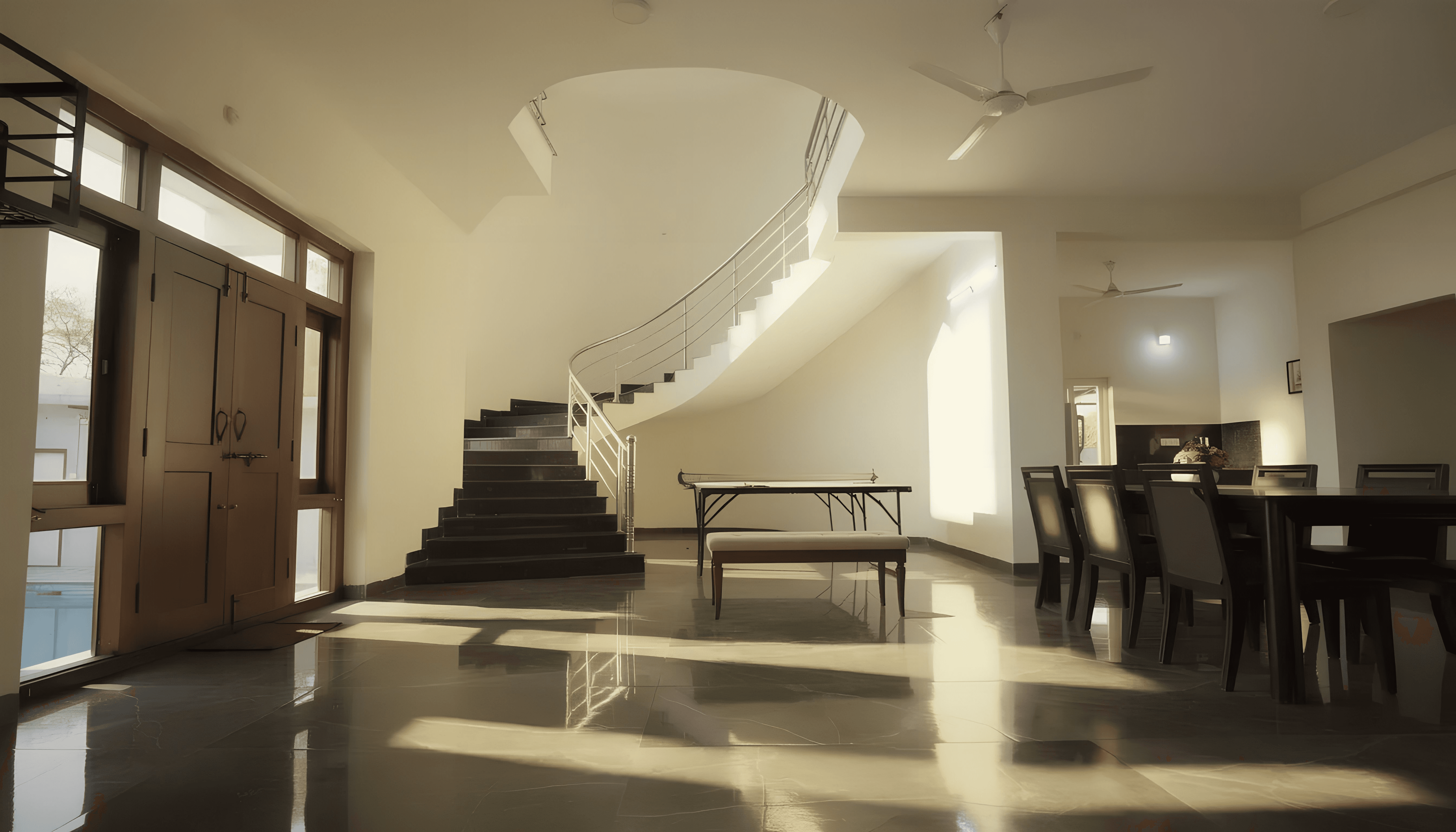 open space living room