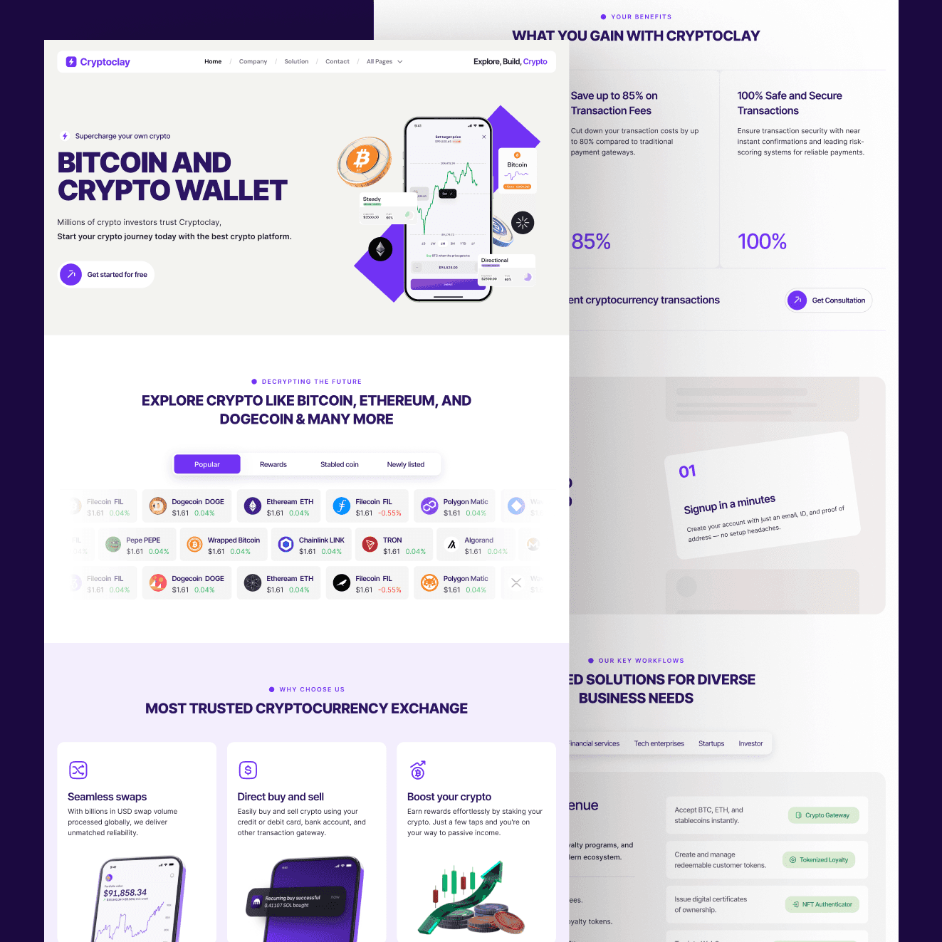 framer cryptocurrency template