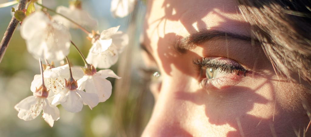 Abstract gradient of warm and cool colors