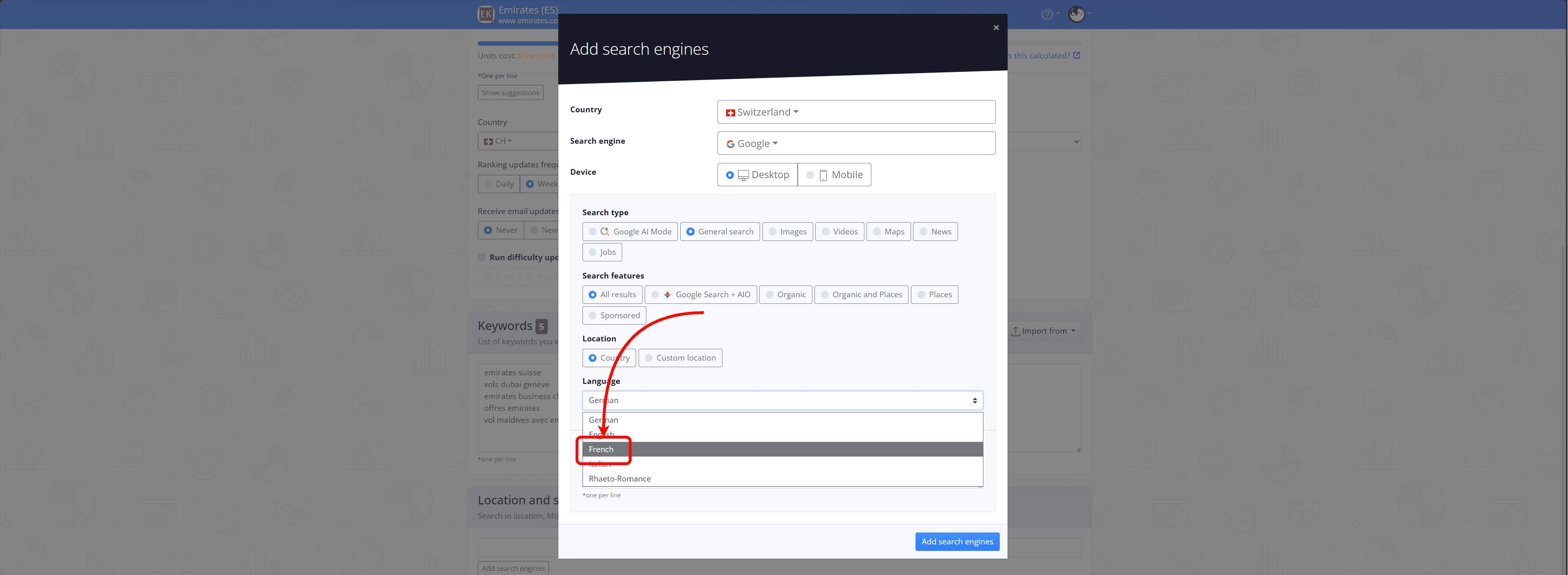 how-to-set-search-engines-language