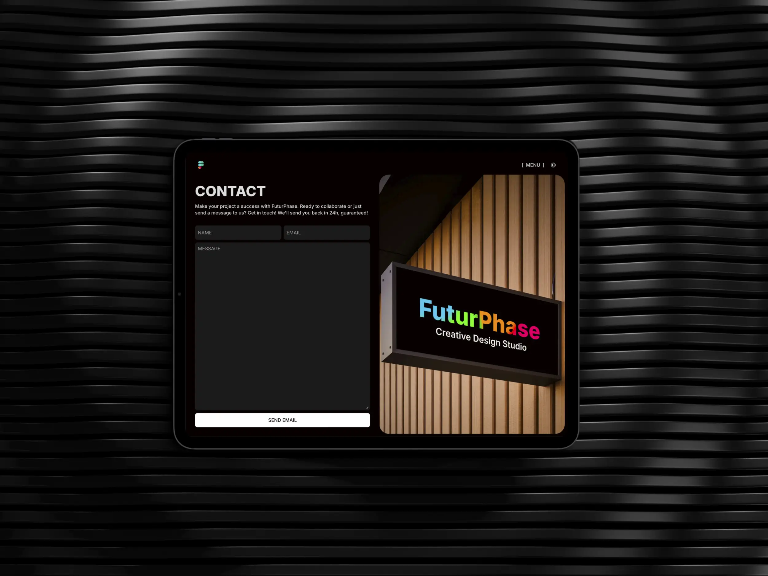 Mockup for the blog page of FuturPhase