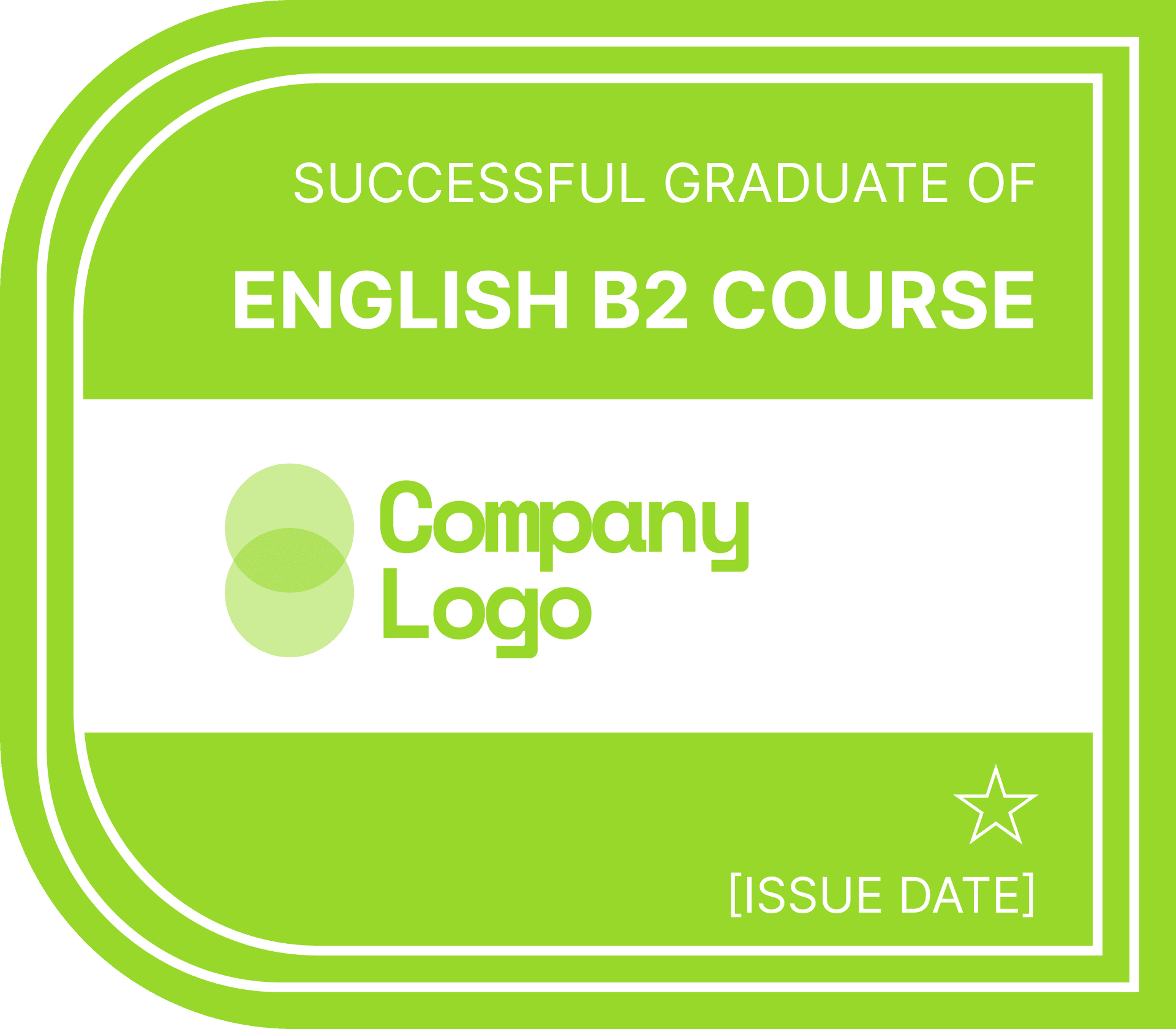 Wauld - Simple and unified green course badge template