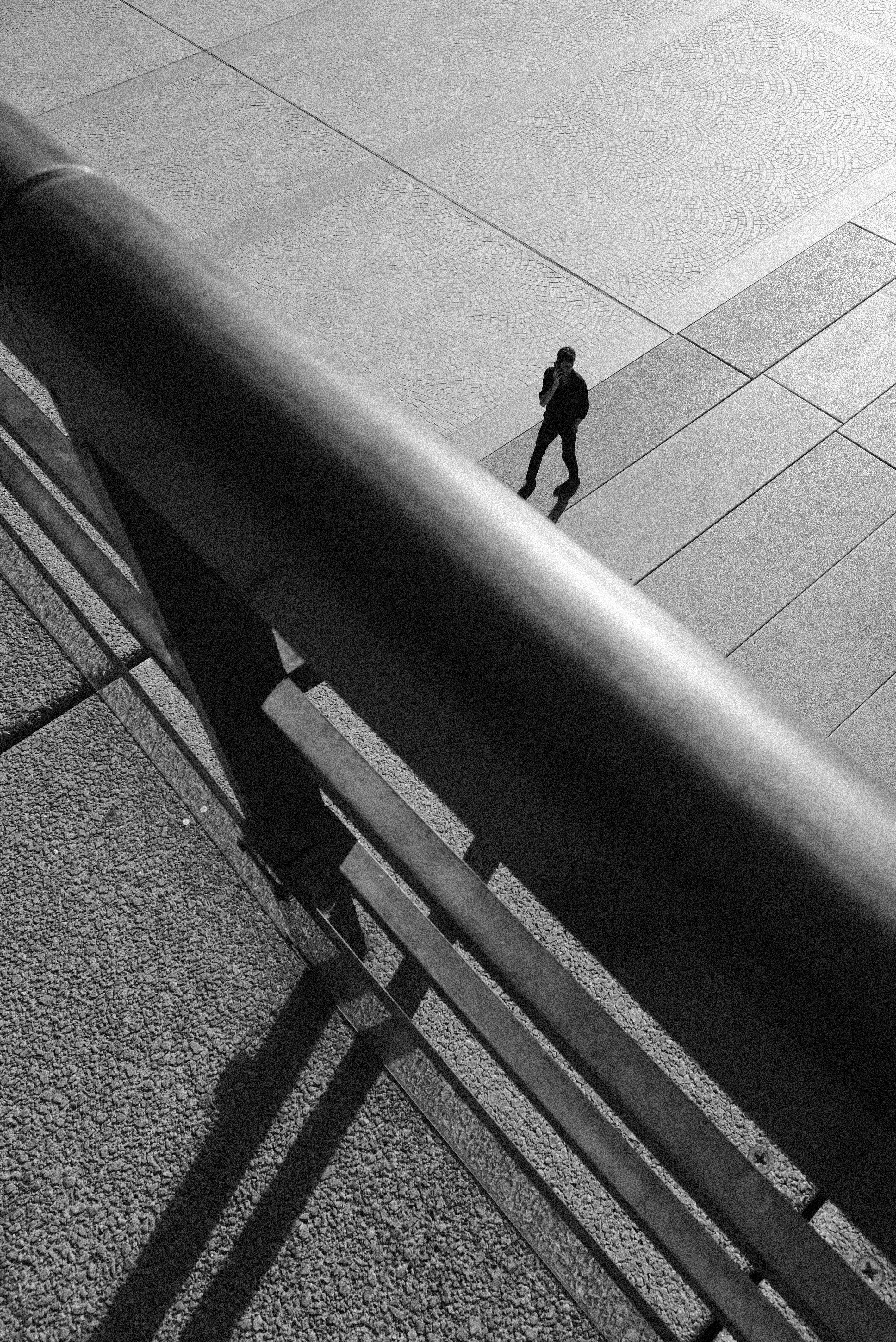 man walking in the street