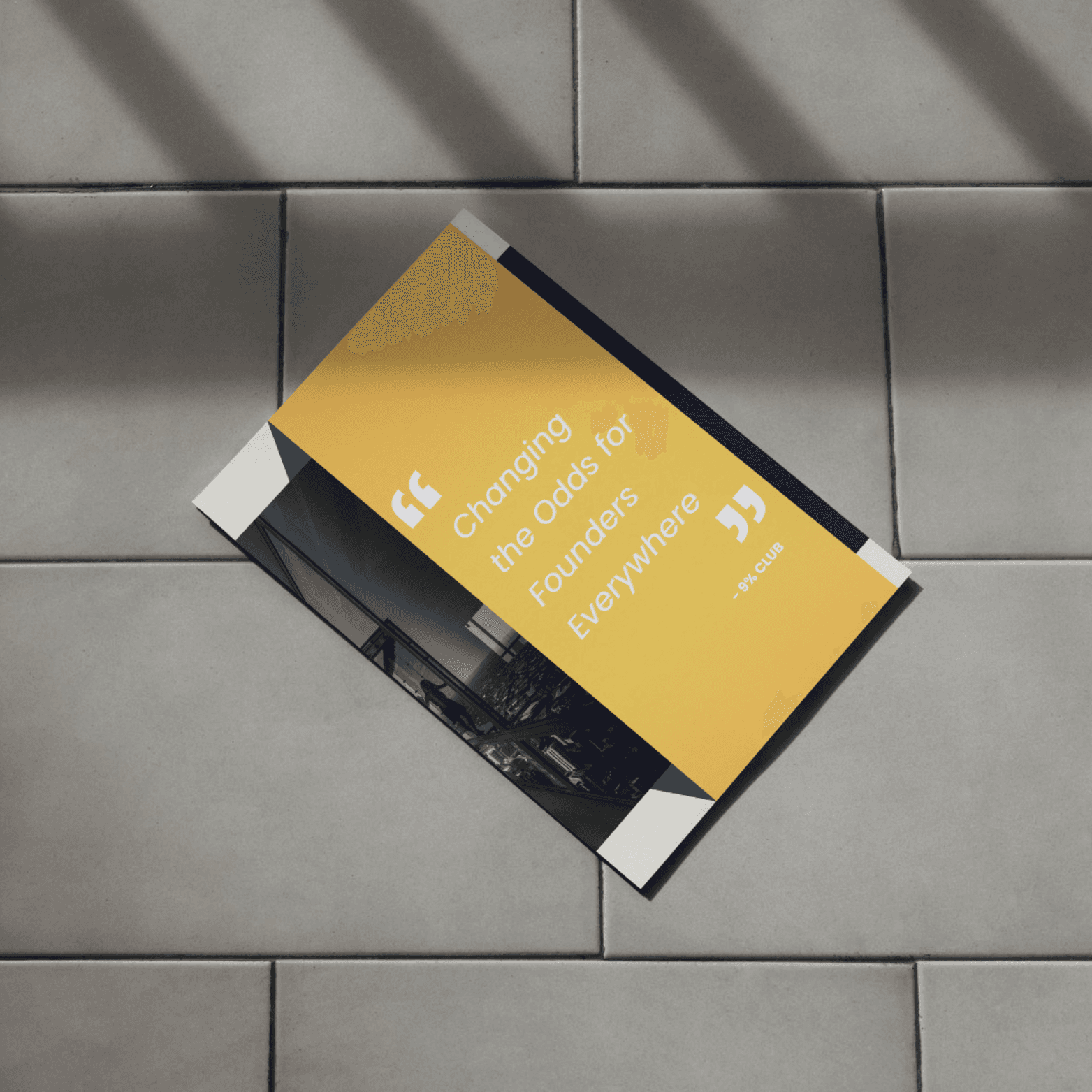 Editorial portrait of a bald model with a white clay mask on face and body, neutral backdrop.