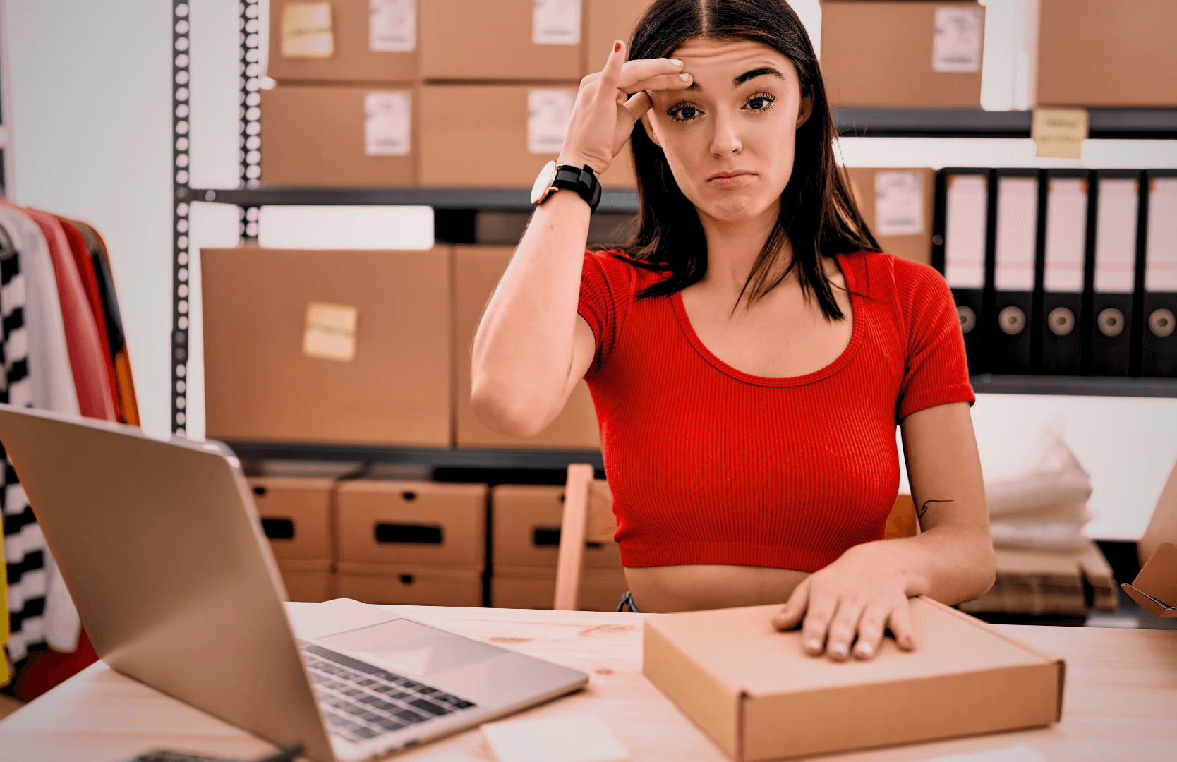 girl-boxes-phone-call-e-commerce-logistics