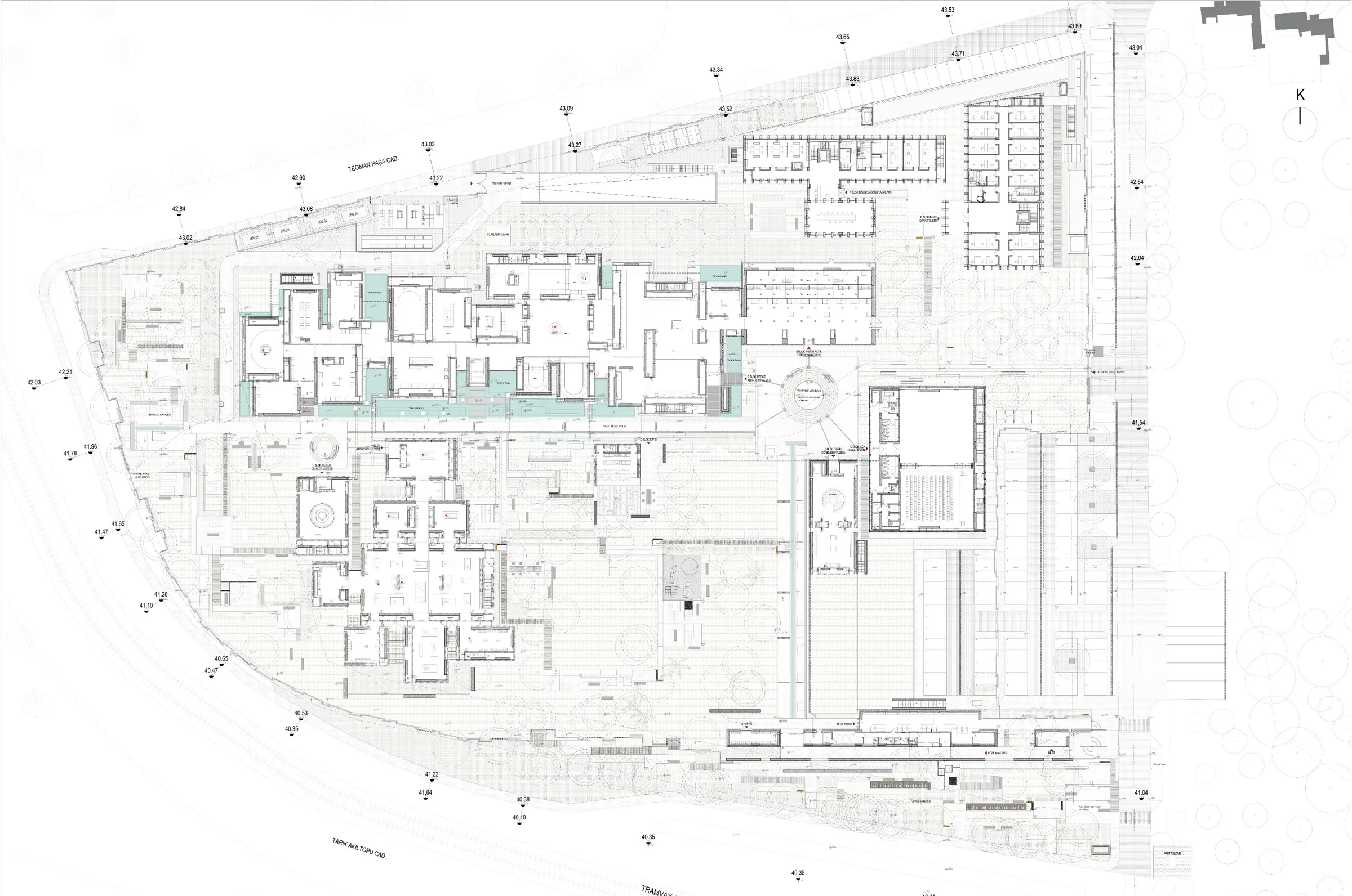 First floor plan of the museum campus