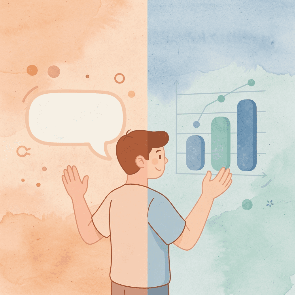 Split scene showing traditional Google SEO versus AI platform optimization approaches