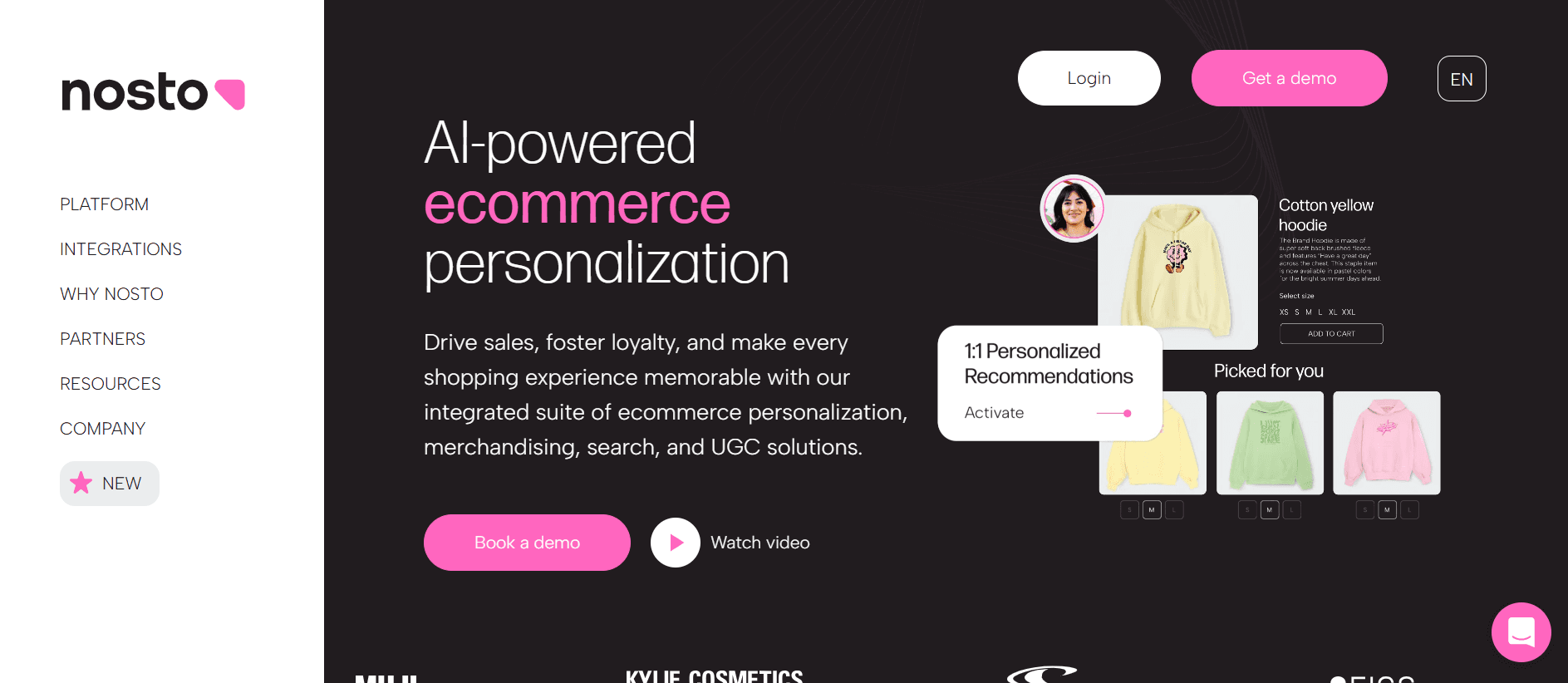 Banner showcasing Nosto AI-powered ecommerce personalization platform.