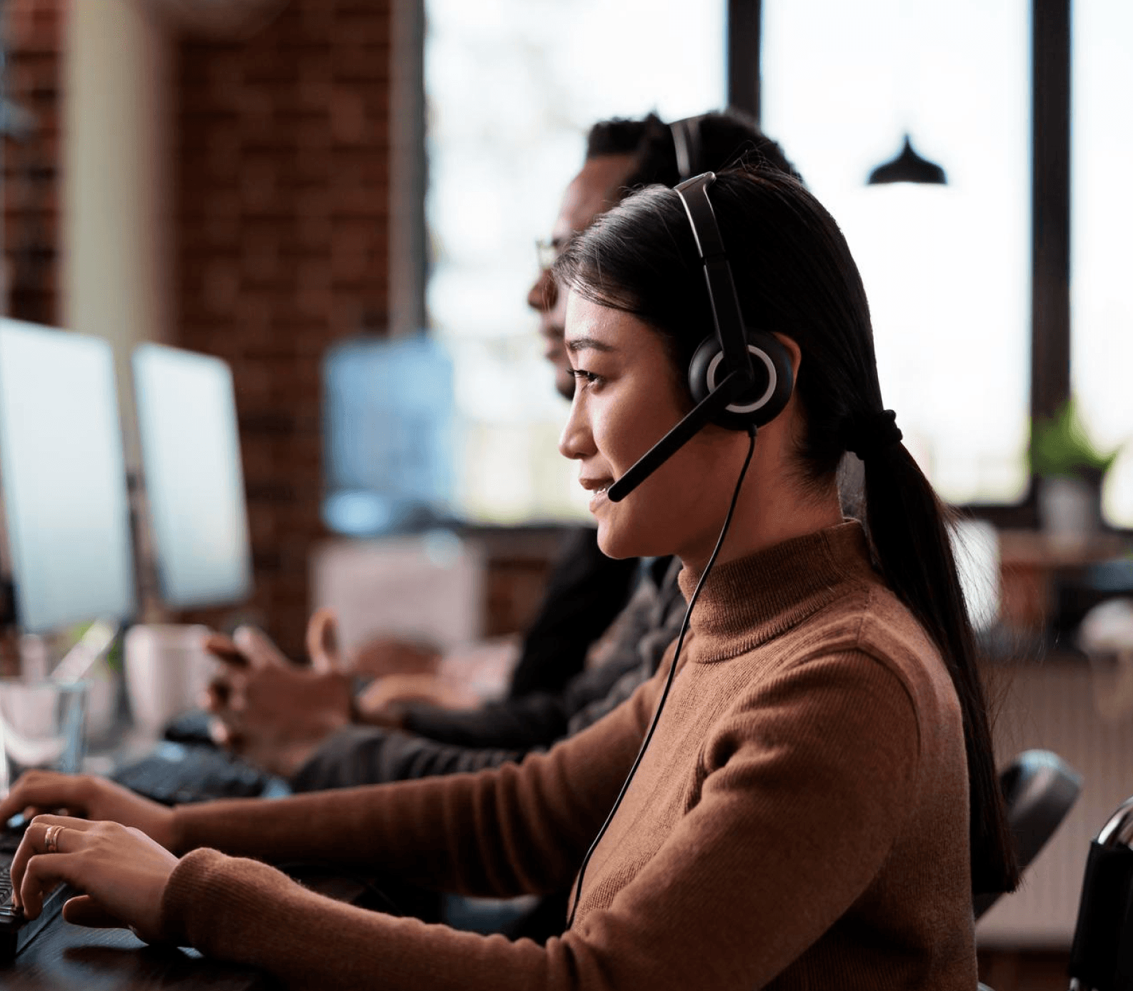 person using MacBook