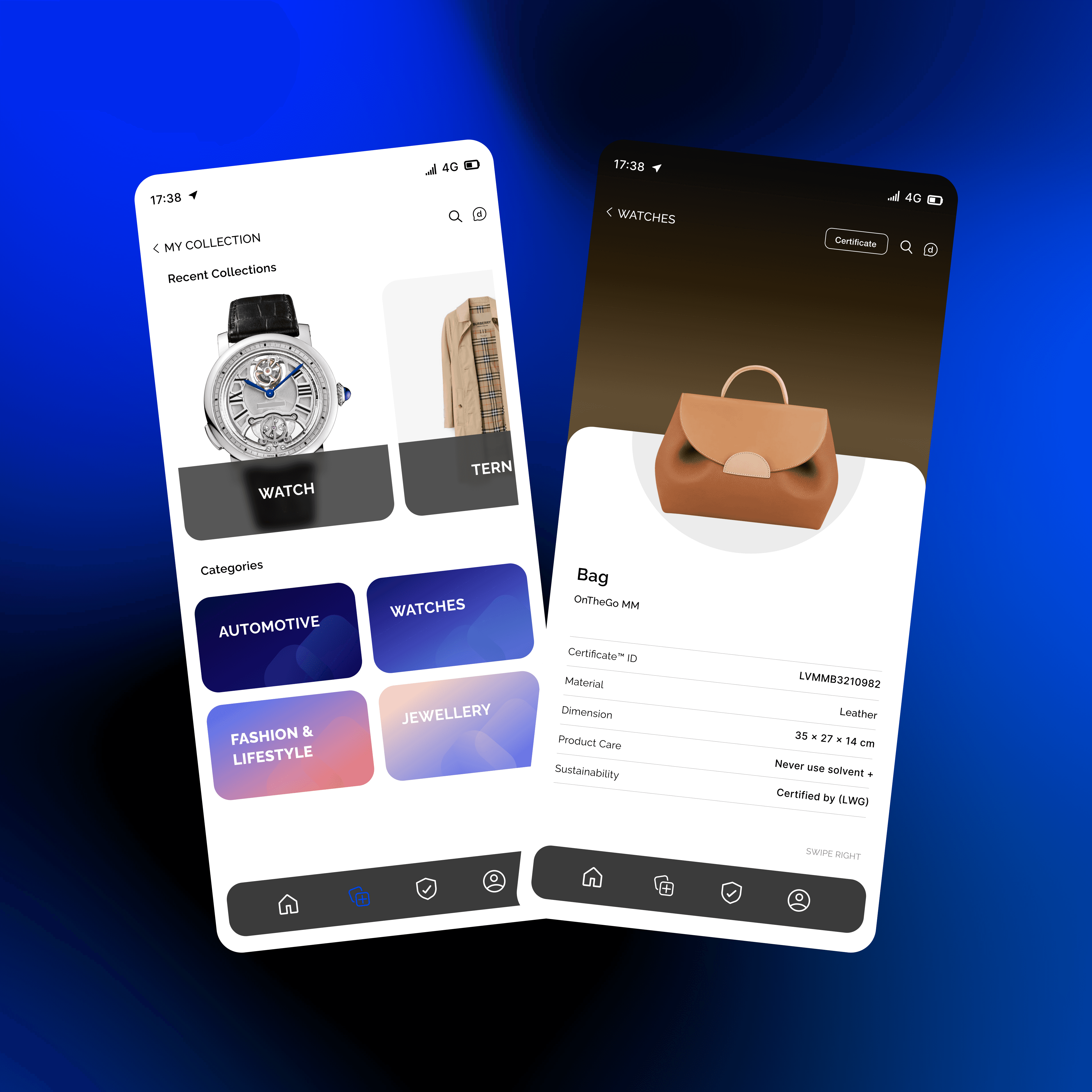 Screenshots of the TrataTech Wallet App