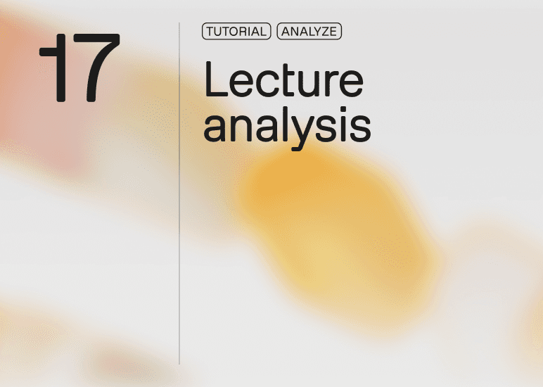 Lecture Analysis app