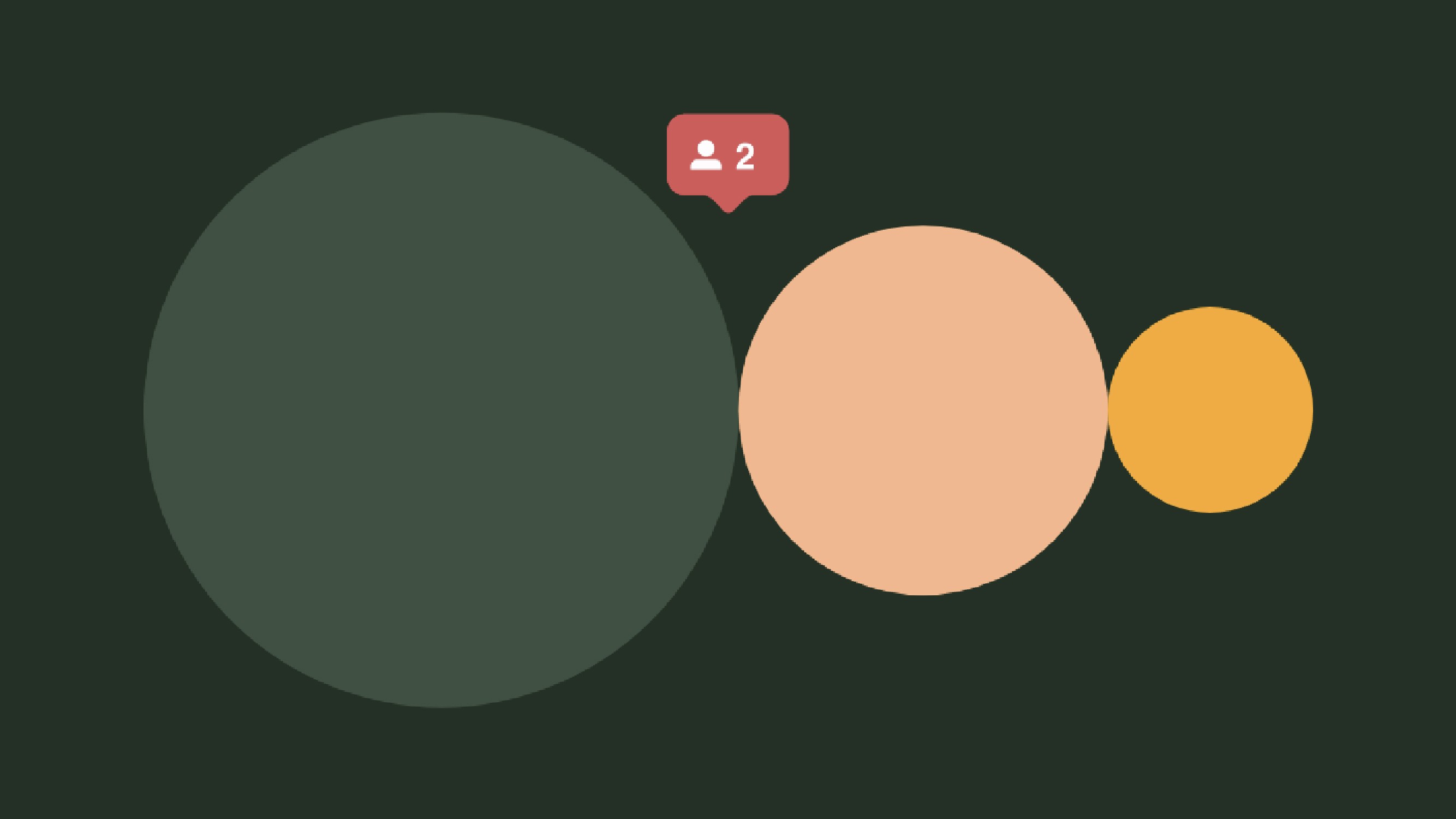 three colors with like icon on top