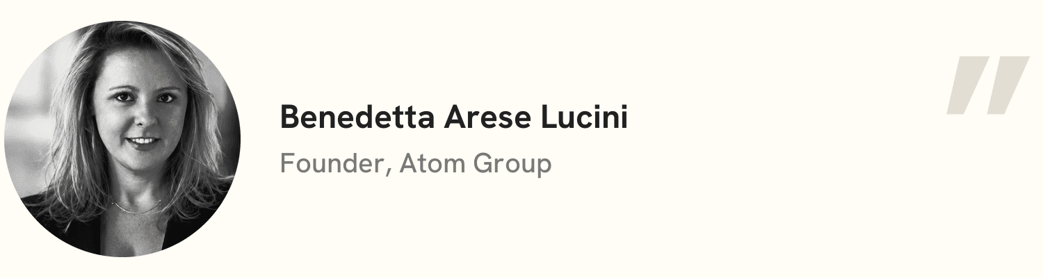 Benedetta Arese Lucini, Founder of Atom Group