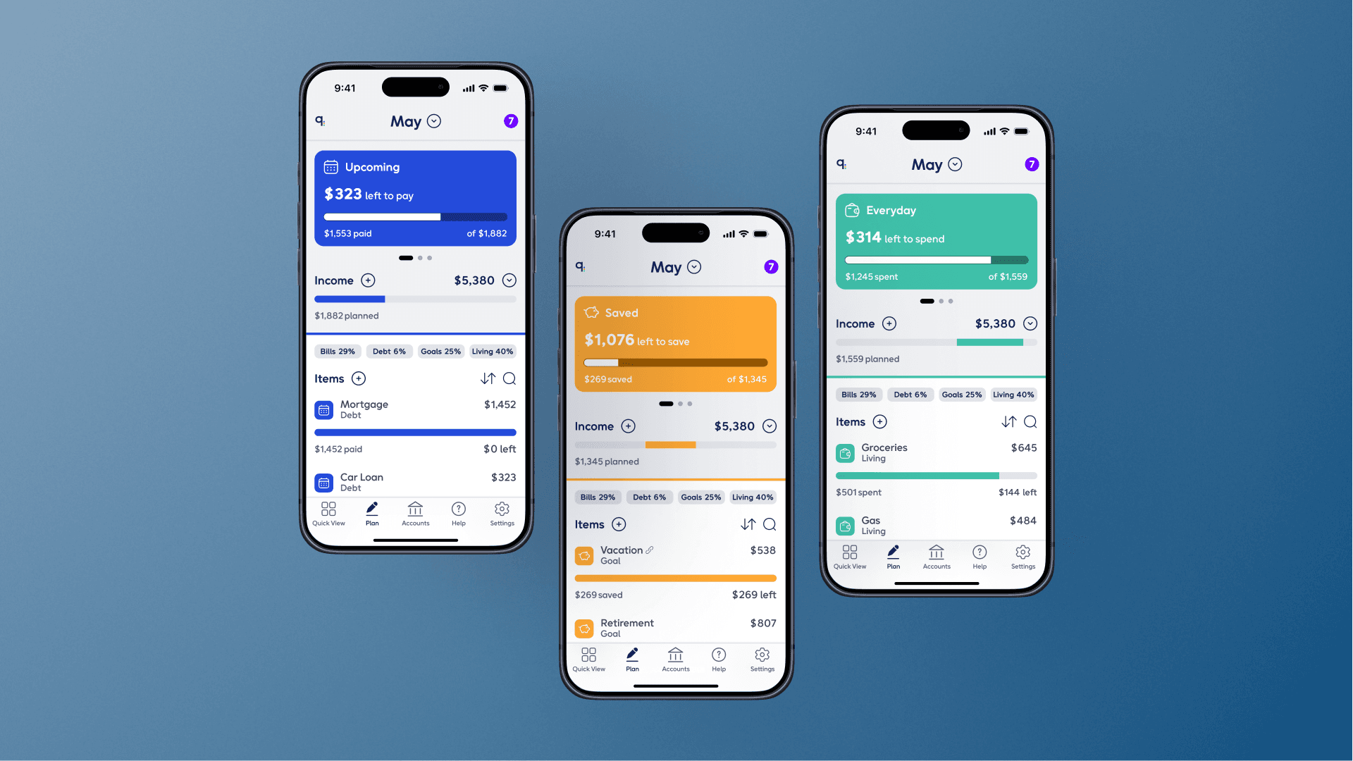 A view of the upcoming, saved, and everyday queues.