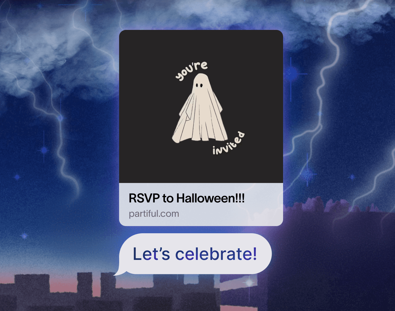 Simple party RSVP link that can be shared with friends 