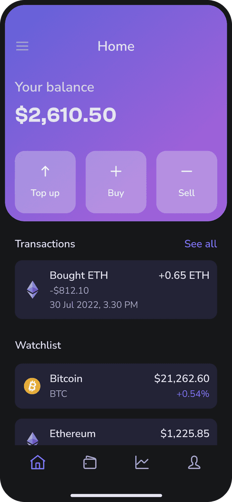 App main screen