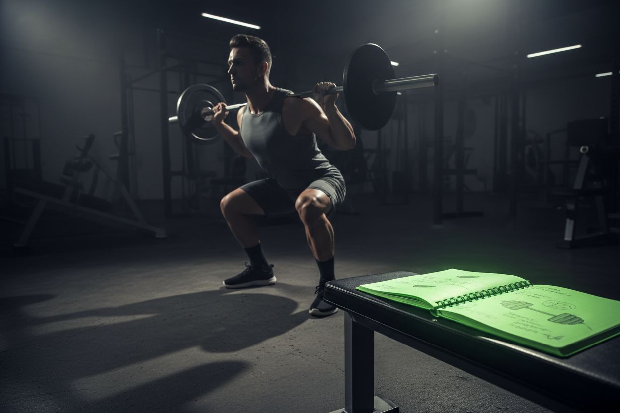 Person training with a split routine