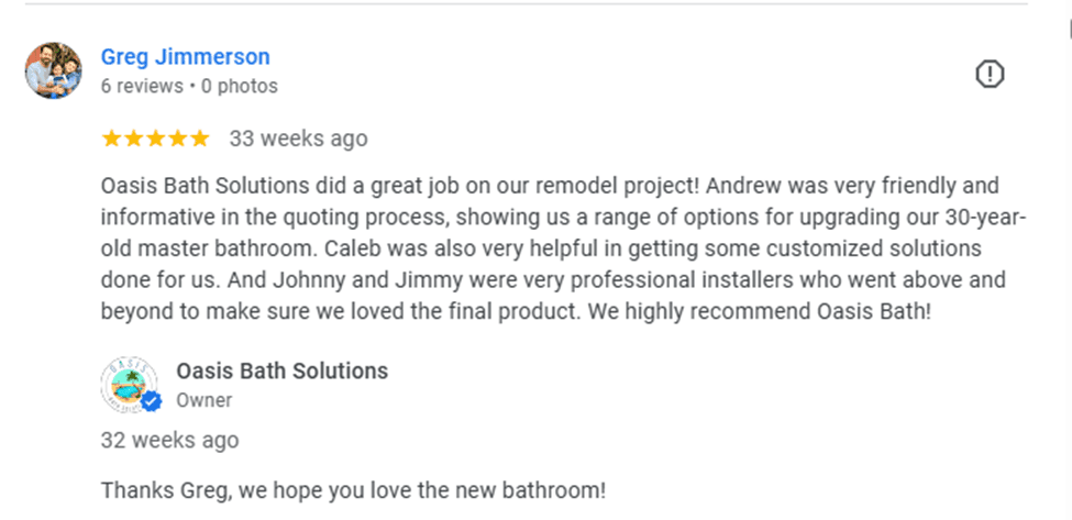 Jimmerson Five Star Google Review