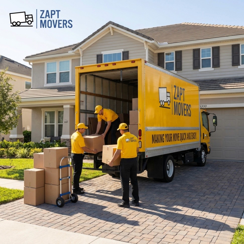 Zapt Movers Team Unloading Boxes