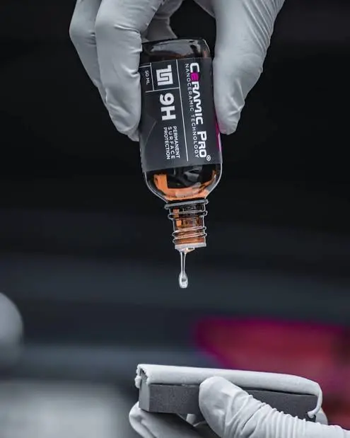 image of a car being ceramic coated in Durban